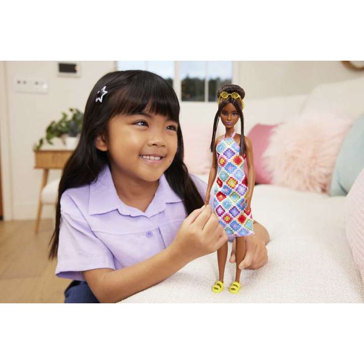 Boneca-Barbie-Fashionista---Vestido-de-Tricot-com-Losangos---Negra---210---Mattel-7