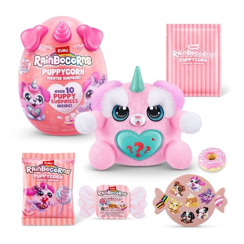 Ovo com Pelúcia Surpresa - Puppycorn - Rainbocorns - Rosa - Fun