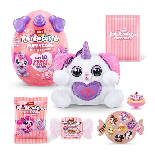 Ovo com Pelúcia Surpresa - Puppycorn - Rainbocorns - Roxo - Fun