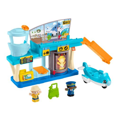 Playset com Mini Figuras - Aventuras no Aeroporto - Little People - Fisher-Price