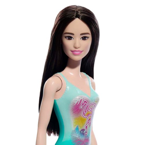 Boneca Barbie - Maiô Verde com Flamingo - Fashion and Beauty - Mattel