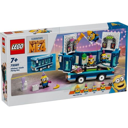 LEGO Meu Malvado Favorito 4 - Ônibus de festa musical dos Minions - 379 Peças - 75581