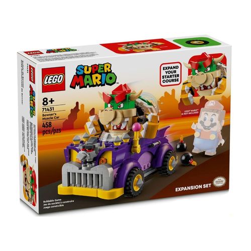 LEGO Super Mario - Conjunto de expansão do Muscle Car de Bowser - 458 Peças - 71431