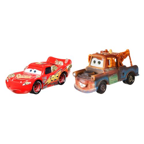 Conjunto de Carrinhos Disney - Mate e Relâmpago McQueen Cactus - Carros da Pixar - Mattel