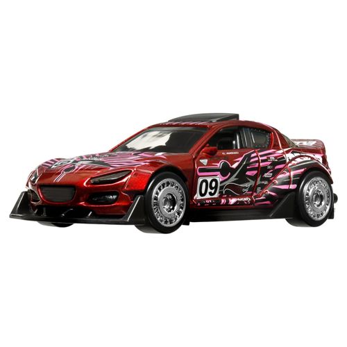 Conjunto de Carrinhos Hot Wheels - Mod Speeder e Mazda RX8 2004 Custom - Pull-Back Speeders - Mattel