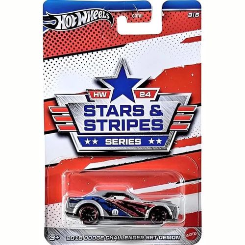 Carrinho Hot Wheels - Dodge Challenger SRT Demon 2018 - Star & Stripes - 1:64 - Mattel