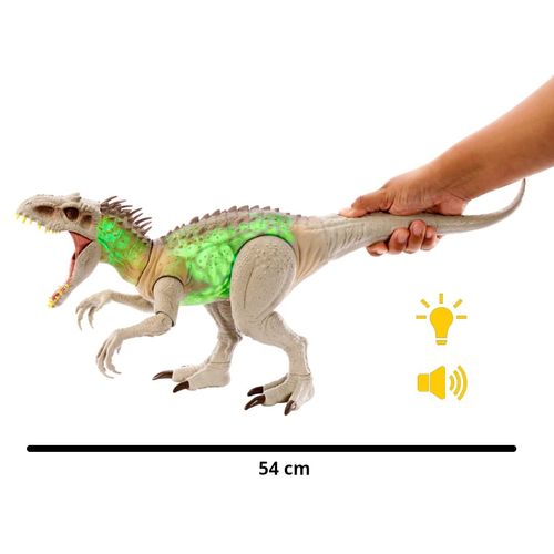 Dinossauro Articulado com Luz e Som - Indominus Rex - Dino Trackers - 54 cm - Mattel