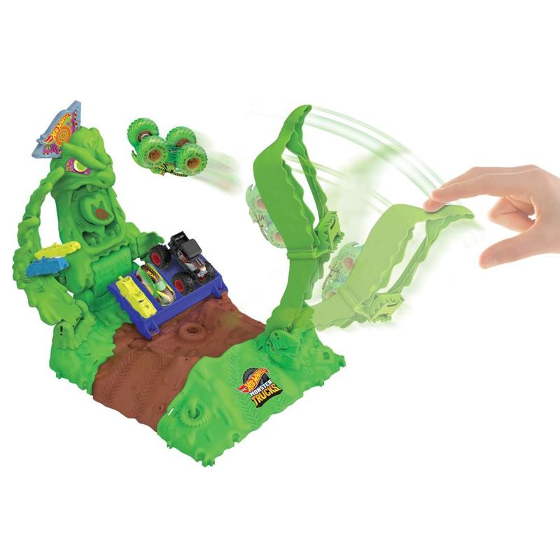 MATHPN72---Pista-Hot-Wheels-com-Carrinho---Arena-de-Demolicao-Gunkster---Glow-in-the-Dark---Monster-6