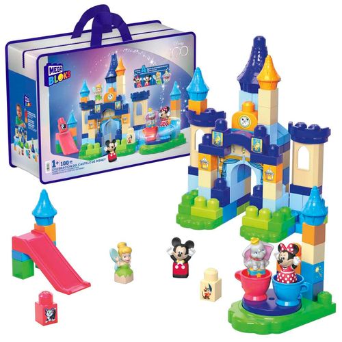 Blocos de Montar - Celebração do Castelo da Disney - 100 Peças - Mega Bloks - Mattel