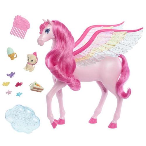 Barbie Pegasus Rosa com Acessórios- Barbie a Touch of Magic - HLC40 - Mattel