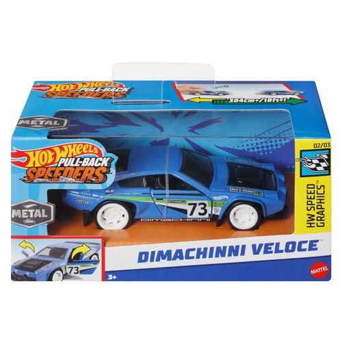Carrinho Hot Wheels - Dimachinni Veloce - Pull-Back Speeders - 1:43 - Mattel