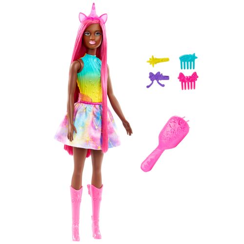 Boneca Barbie - Fantasia de Unícornio com Cabelo Longo Rosa - Mattel