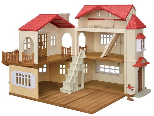 Sylvanian Families - Casa Telhado Vermelho com Luzes e Sótão Secreto - Epoch