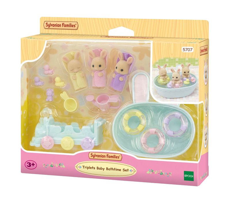 EPO5707---Sylvanian-Families---Conjunto-Hora-do-Banho-Trigemeos---Epoch-7