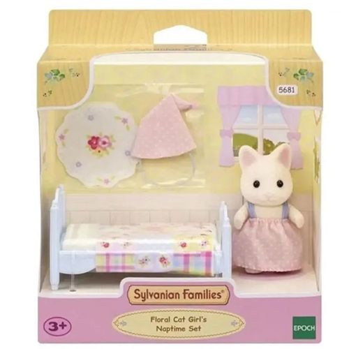 Sylvanian Families - Conjunto Cama e Menina Gato Primavera - Epoch