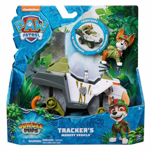 Veículo com Mini Figura - Tracker - Patrulha Canina - Jungle Pups - Sunny