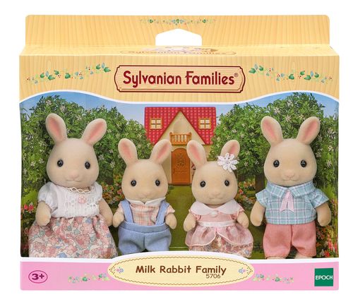 Sylvanian Families - Família dos Coelhos de Leite - Novas Roupas - Epoch