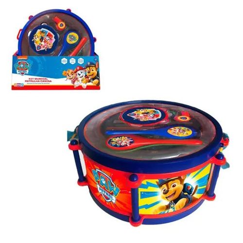 Kit Musical Infantil Conjunto Bumbo Patrulha Canina Divertido - Yestoys