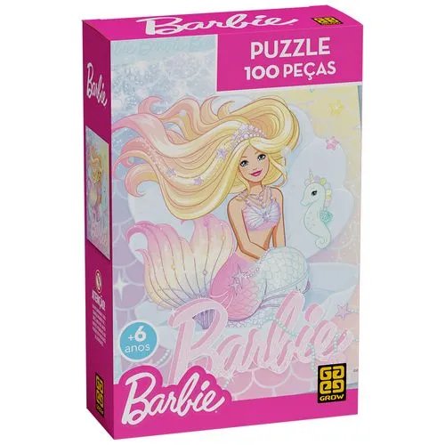 Quebra-Cabeça - Barbie -  100 Peças - Grow