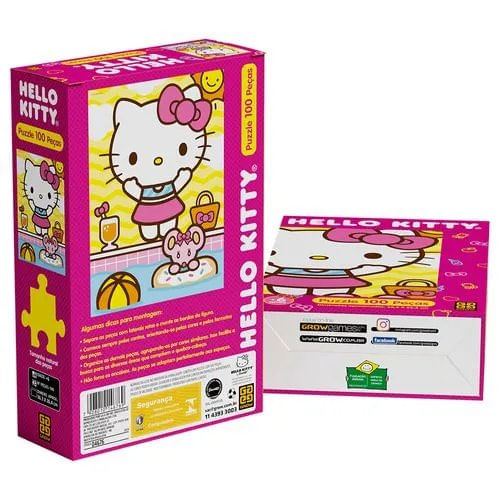 Quebra -Cabeça - Hello Kitty - 100 Peças - Grow