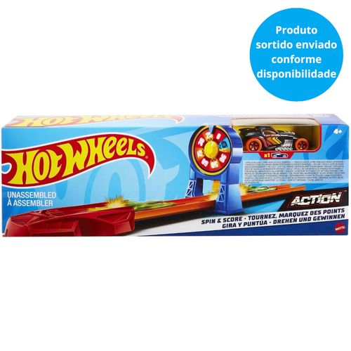 Pista com Lançador e Carrinho Hot Wheels - Action - Sortido - Mattel