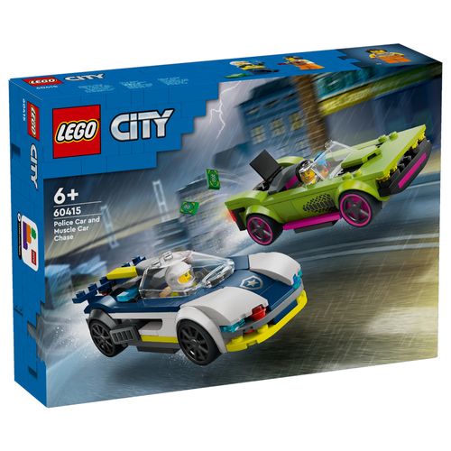 LEGO City - Perseguição de Carro da Policia e Muscle Car - 213 Peças - 60415