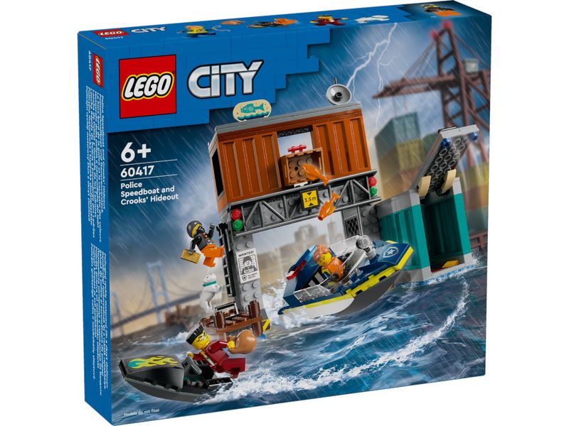 LEG60417---LEGO-City---Lancha-da-Policia-e-Esconderijo-dos-Bandidos---311-Pecas---60417-1