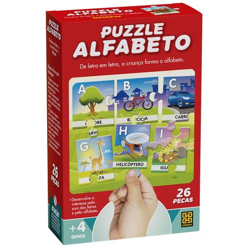 Quebra-Cabeça - Alfabeto - 26 Peças - Grow
