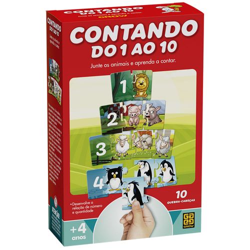 Jogo Contando do 1 ao 10 - Juntando os Animais - Grow