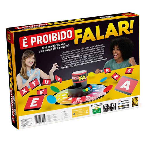 Jogo É Proibido Falar - Grow