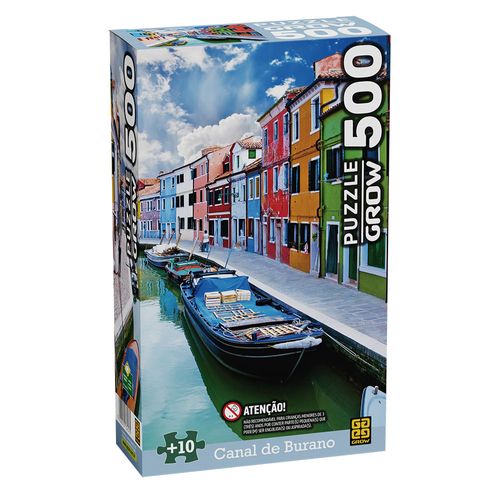 Quebra-Cabeça - Canal de Burano - 500 Peças - Grow