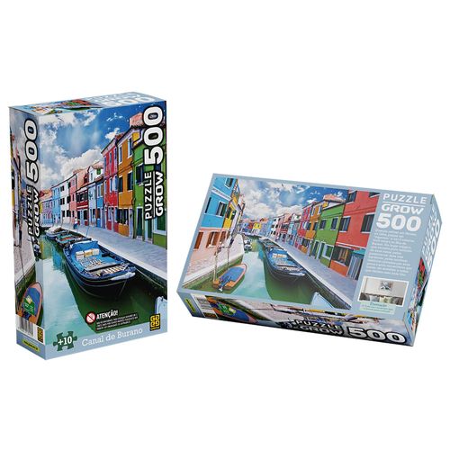 Quebra-Cabeça - Canal de Burano - 500 Peças - Grow