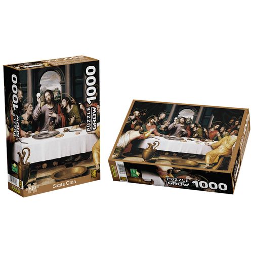 Quebra-Cabeça - Santa Ceia - 1000 Peças - Grow