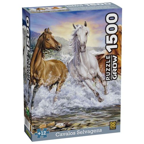 Quebra-Cabeça - Cavalos Selvagens - 1500 Peças - Grow