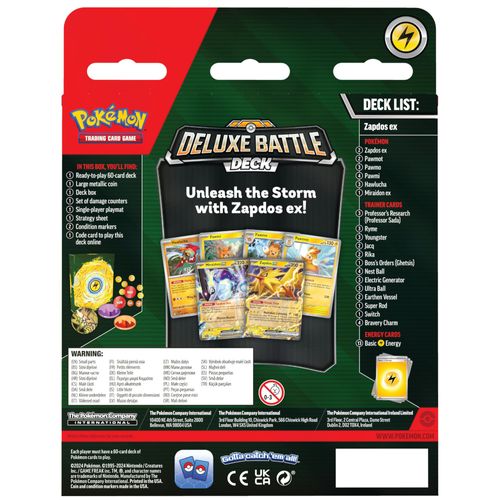 Jogo de Cartas Pokémon - Zapdos Ex - Batalha Deluxe - Copag