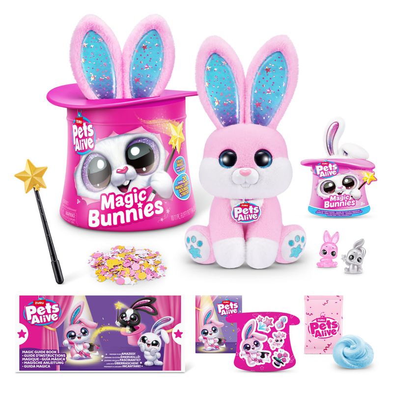 CAN1236-ROSA---Pelucia-Interativa-com-Som-e-Luz---Magic-Bunnies---Pets-Alive---Rosa---Candide-2