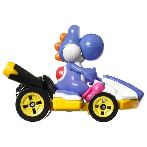 Carrinho Hot Wheels - Blue Yoshi - Standard Kart - Mario Kart - 1:64 - Mattel