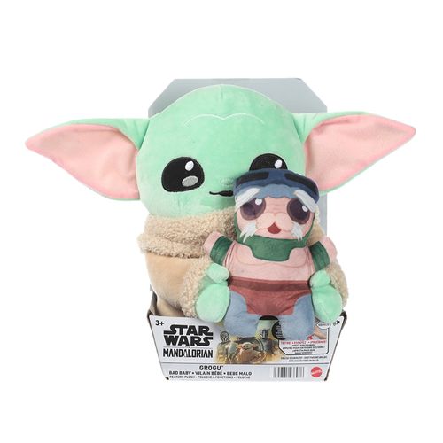 Pelúcia Star Wars com Som - Grogu - Bebê Mau - 25 cm - Mattel