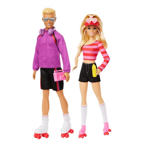 Conjunto Barbie Fashionista - Barbie e Ken Patinadores - 65 Anos - Mattel