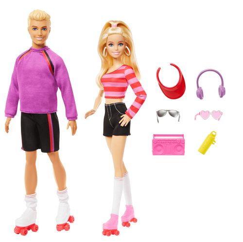 Conjunto Barbie Fashionista - Barbie e Ken Patinadores - 65 Anos - Mattel