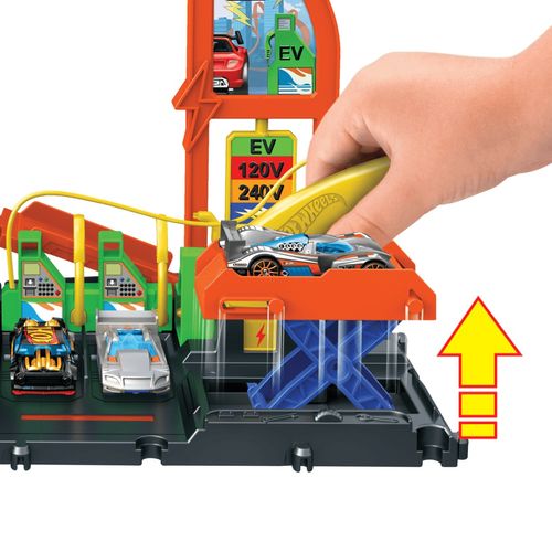 Pista com Carrinho Hot Wheels - Posto de Combustível Super Recarga - Mattel