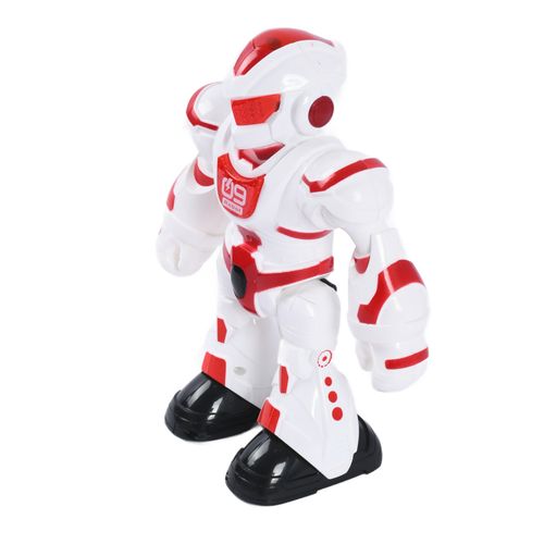 Robô com Controle Remoto Luz e Som - Dance Robot - Vermelho - 20 cm - ST Import