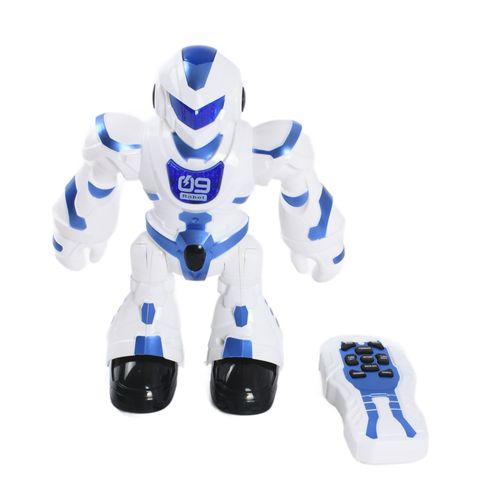 Robô com Controle Remoto Luz e Som - Dance Robot - Azul - 20 cm - ST Import