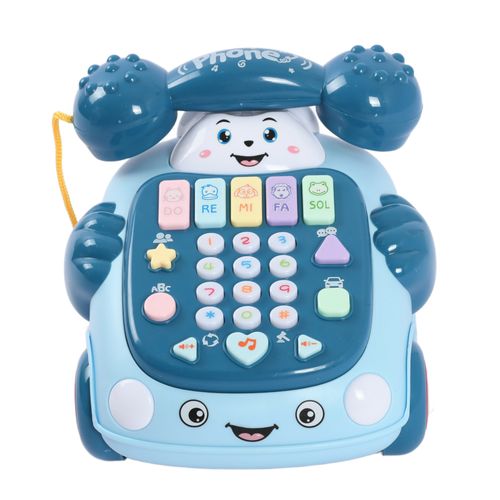 Brinquedo Interativo com Som - Telefone Carrinho Musical - Azul - ST Import