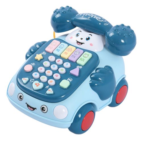 Brinquedo Interativo com Som - Telefone Carrinho Musical - Azul - ST Import