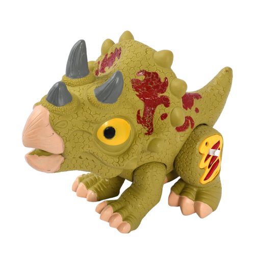 Dinossauro com Luz e Som - Triceratops - Dino Party - 20 cm - ST Import