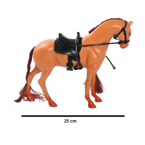 Cavalo de Brinquedo - Aventuras a Cavalo - Marrom - 25 cm - ST Import