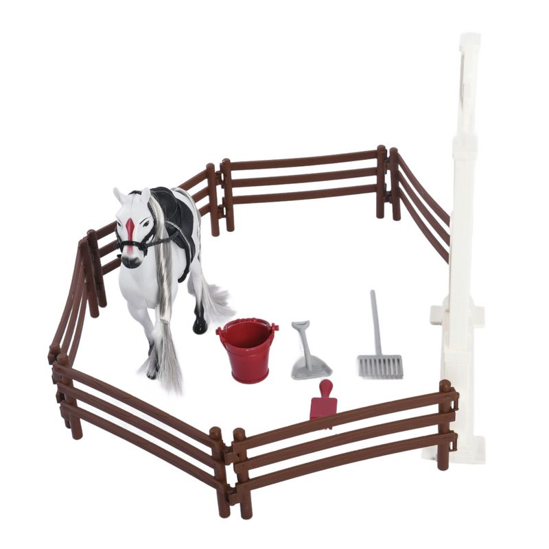STISL283-BRANCO---Conjunto-Cavalo-com-Cercado---Aventuras-a-Cavalo---Branco---ST-Import-4