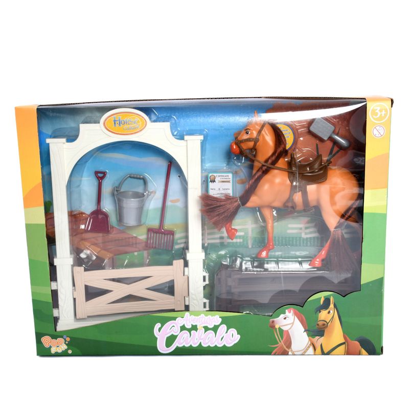 STISL283-MARROM---Conjunto-Cavalo-com-Cercado---Aventuras-a-Cavalo---Marrom---ST-Import-2