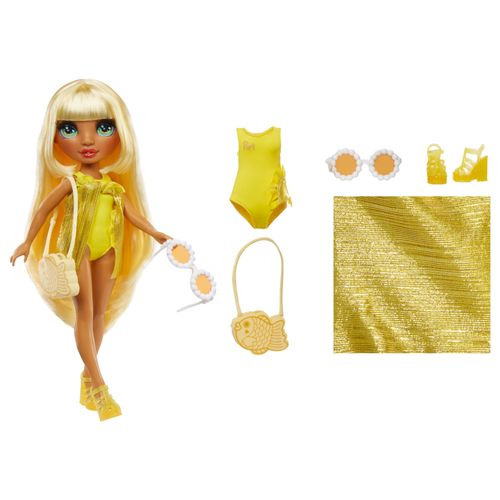 Boneca Rainbow High - Sunny Madison - Swin & Style - Amarelo - 28 cm - MGA